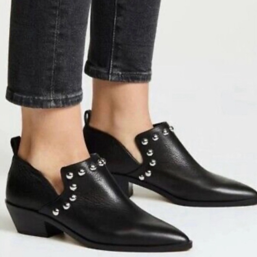 Rebecca Minkoff Black Studded Ankle Booties